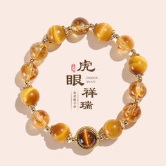 單圈金虎眼祥瑞手串