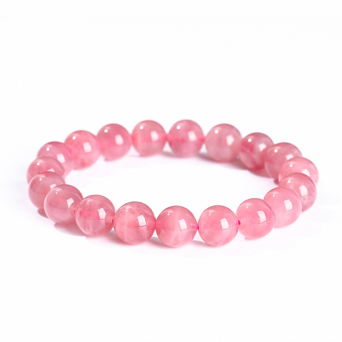 7A級天然老礦馬粉水晶手串