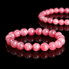 7A級天然老礦馬粉水晶手串