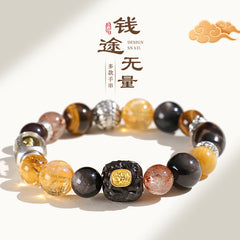 前景無量多寶天然黃水晶手串
