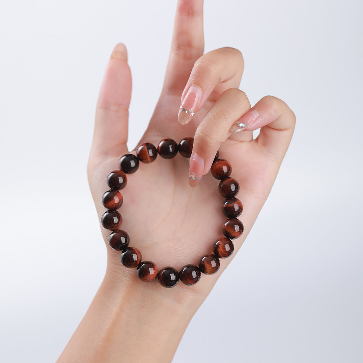 7A級天然閃電紅虎眼石手鍊